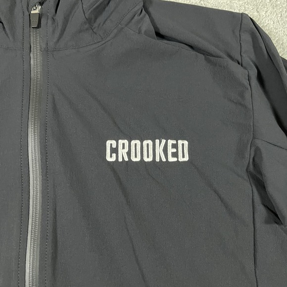 Outerknown Windbreaker Jacket Mens Large Black Active Warm-Up Hooded Full Zip - Picture 5 of 15